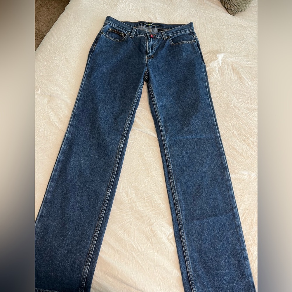 DKNY Women's Straight Leg Jeans - Blue
